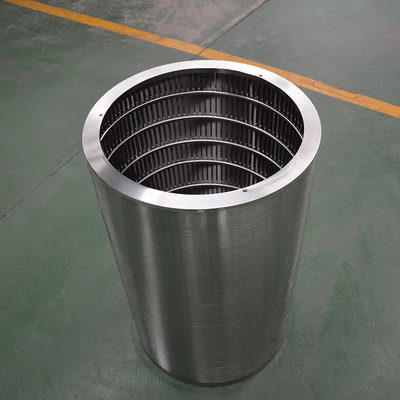 Beads Mill External Axial bên ngoài đến bên trong SS304 Stainless Steel Flange 80 Mesh Wedge Wire Basket