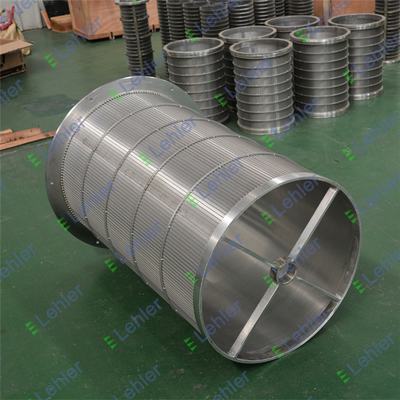 Beads Mill External Axial bên ngoài đến bên trong SS304 Stainless Steel Flange 80 Mesh Wedge Wire Basket